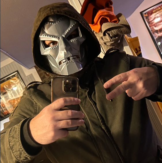 Doctor Doom Inspired 3D Printed Cosplay Helmet view 2