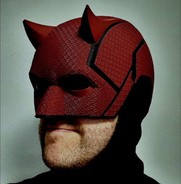 Daredevil Inspired 3D Printed Wearable Helmet view 3