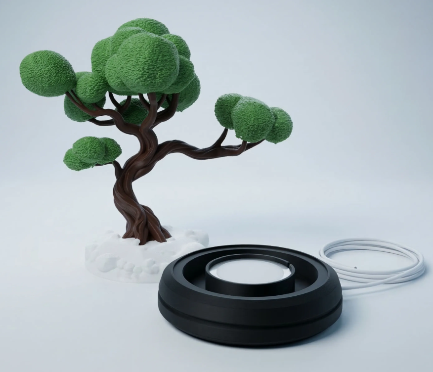 3D Printed Bonsai Tree LED Table Lamp view 4