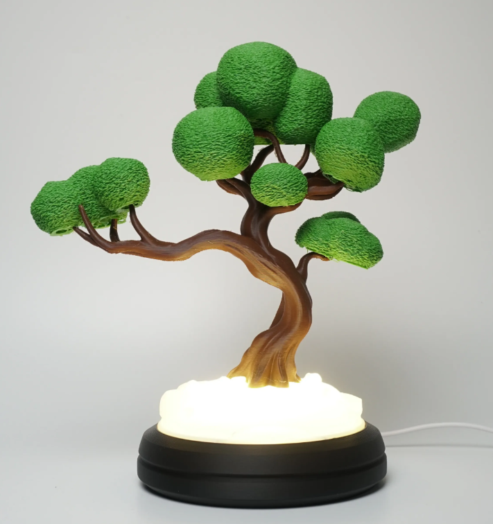 3D Printed Bonsai Tree LED Table Lamp view 5